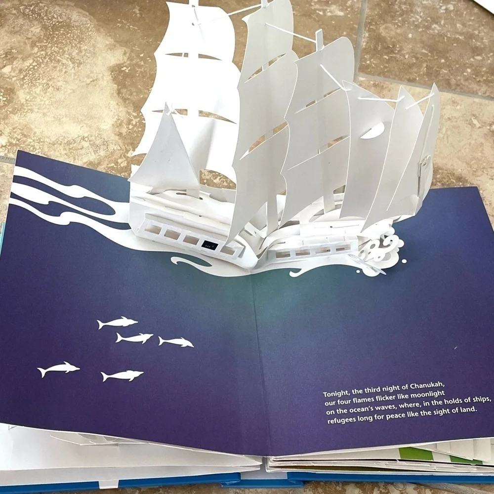 Chanukah Lights Hard Cover Pop Up Book! - Picture 3 of 5